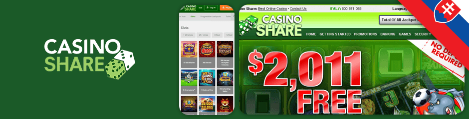 casino share bonus